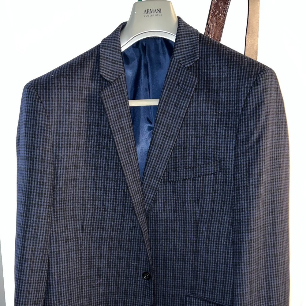 Adolfo Suit Jacket XXL Blue
